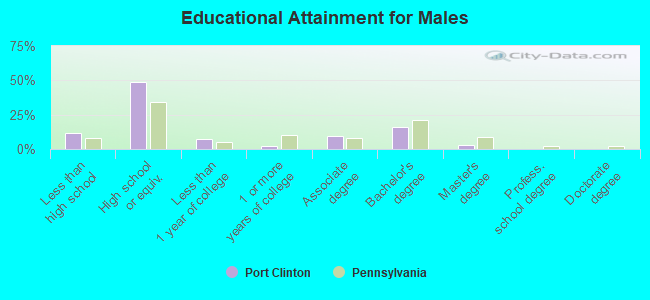 Educational Attainment for Males