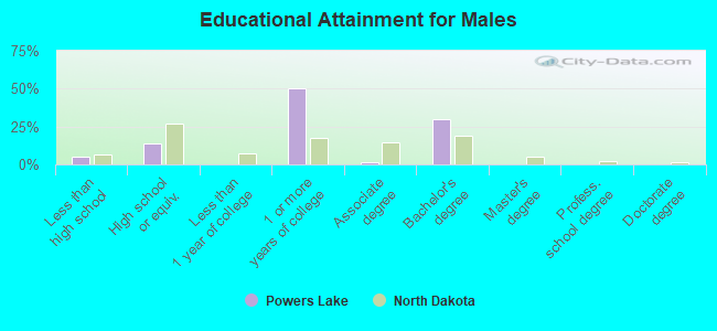 Educational Attainment for Males