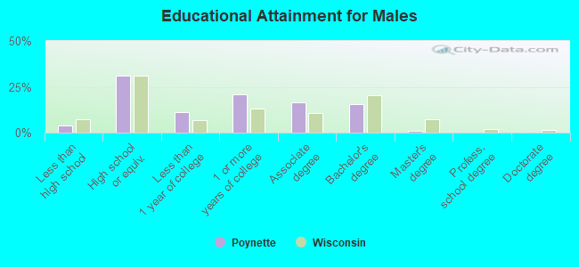 Educational Attainment for Males