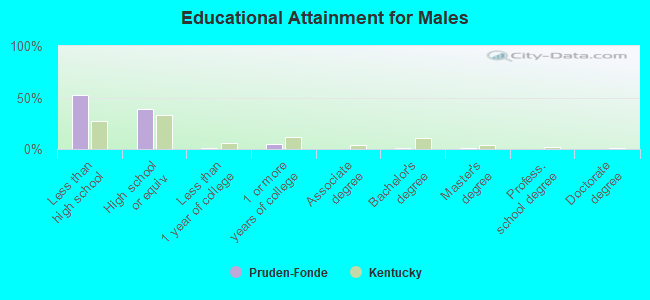 Educational Attainment for Males