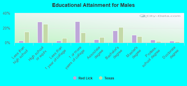 Educational Attainment for Males