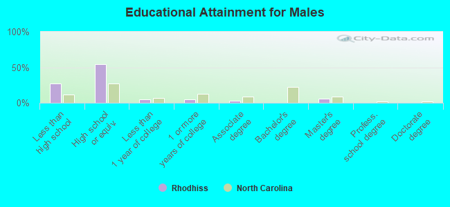 Educational Attainment for Males