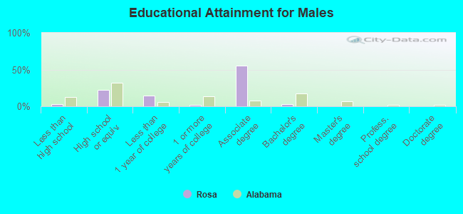 Educational Attainment for Males