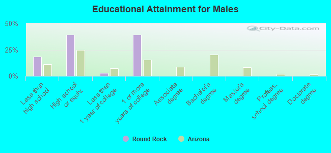 Educational Attainment for Males