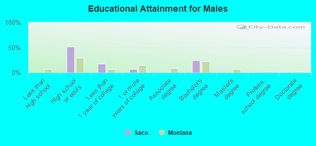 Educational Attainment for Males