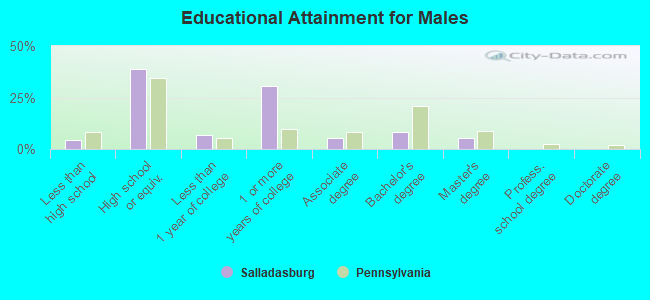 Educational Attainment for Males