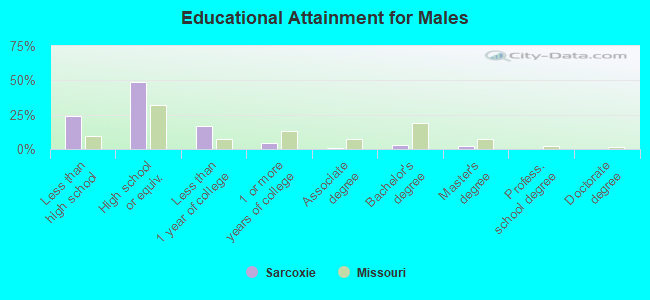 Educational Attainment for Males