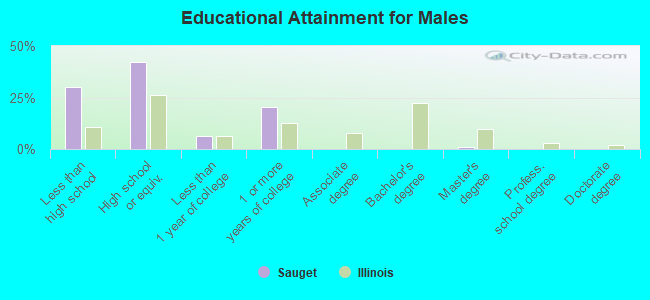 Educational Attainment for Males