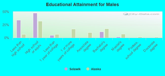 Educational Attainment for Males