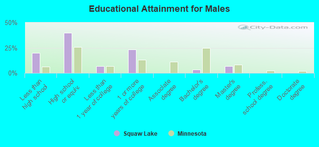 Educational Attainment for Males