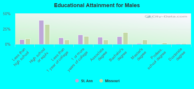 Educational Attainment for Males