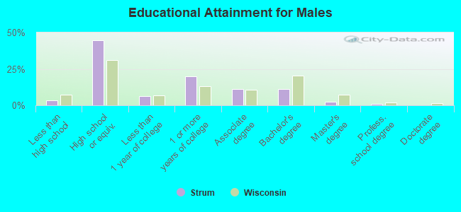 Educational Attainment for Males