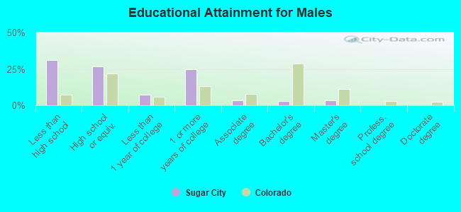 Educational Attainment for Males