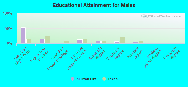 Educational Attainment for Males