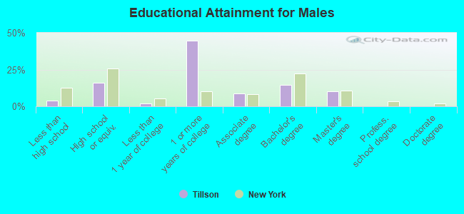 Educational Attainment for Males