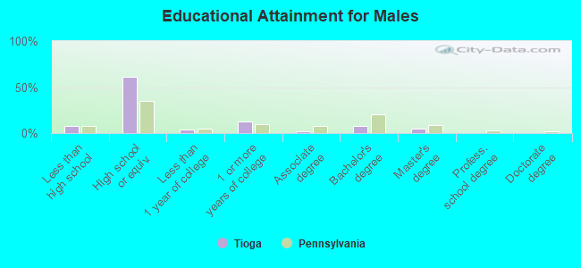 Educational Attainment for Males