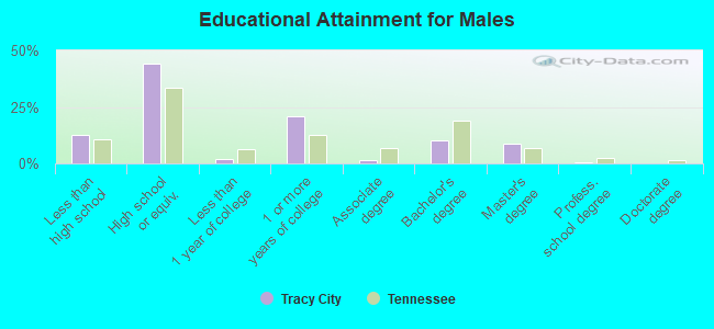 Educational Attainment for Males