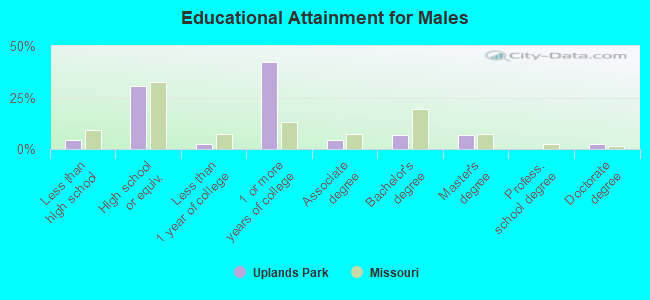 Educational Attainment for Males