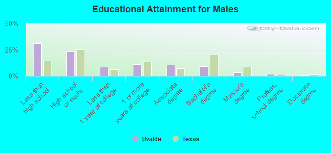 Educational Attainment for Males