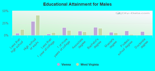 Educational Attainment for Males