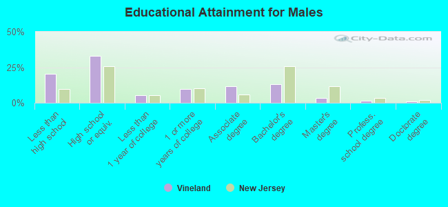 Educational Attainment for Males