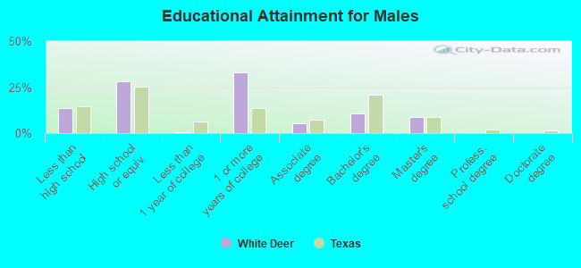 Educational Attainment for Males