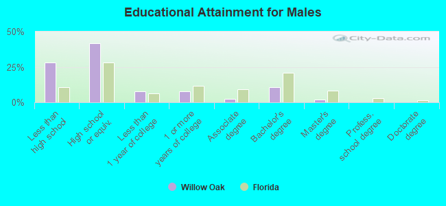 Educational Attainment for Males