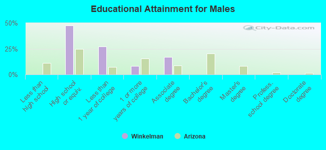 Educational Attainment for Males