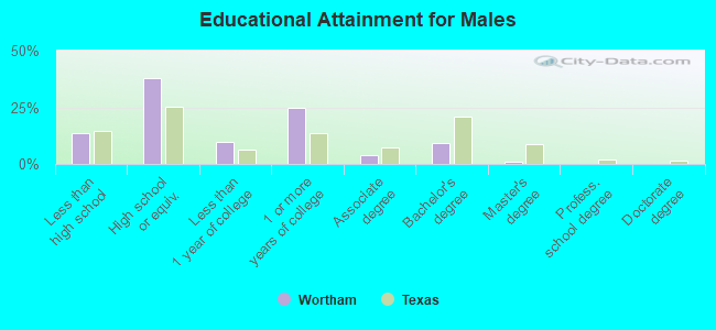 Educational Attainment for Males