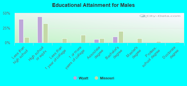 Educational Attainment for Males