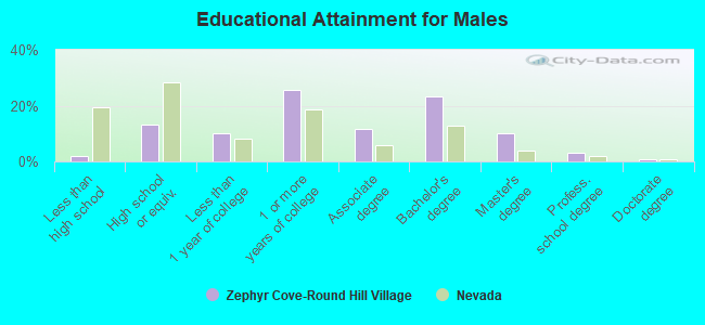 Educational Attainment for Males