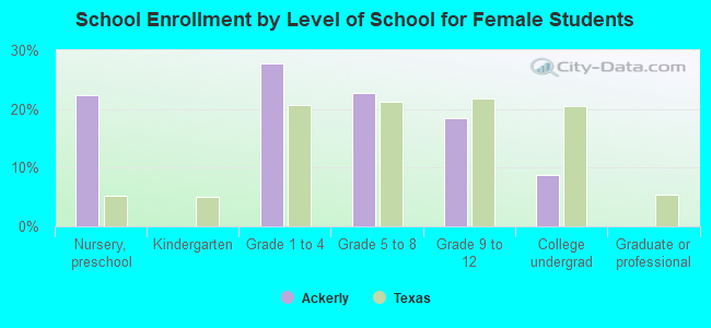 School Enrollment by Level of School for Female Students