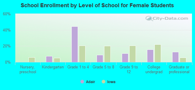 School Enrollment by Level of School for Female Students