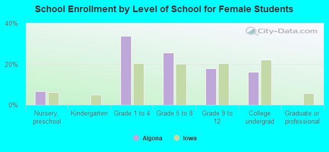 School Enrollment by Level of School for Female Students