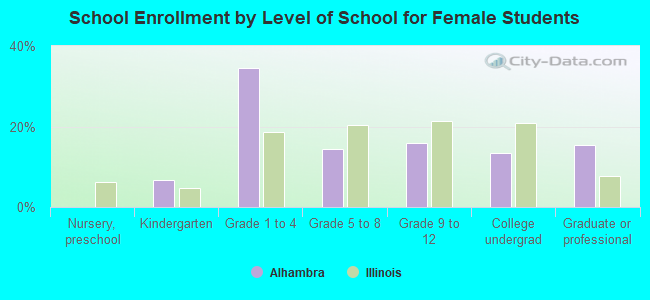 School Enrollment by Level of School for Female Students