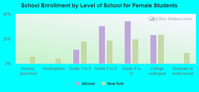 School Enrollment by Level of School for Female Students