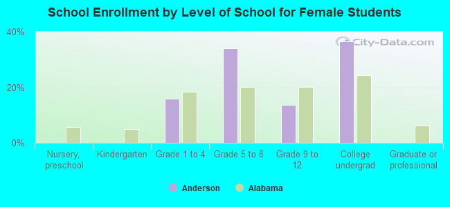 School Enrollment by Level of School for Female Students