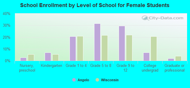 School Enrollment by Level of School for Female Students