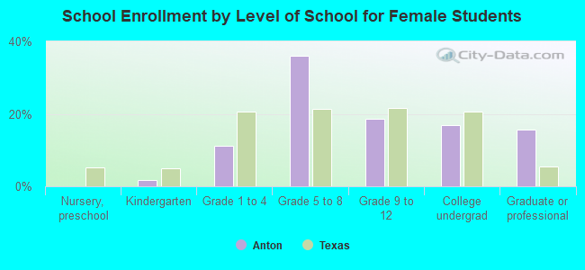 School Enrollment by Level of School for Female Students