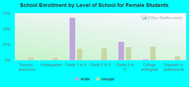 School Enrollment by Level of School for Female Students