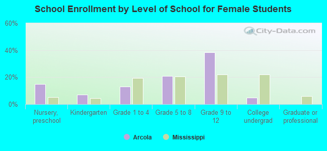 School Enrollment by Level of School for Female Students