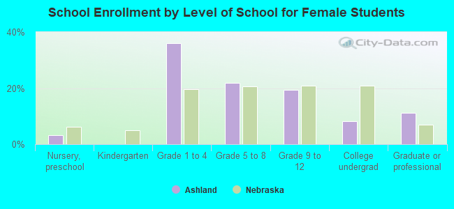 School Enrollment by Level of School for Female Students