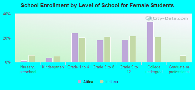 School Enrollment by Level of School for Female Students