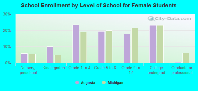 School Enrollment by Level of School for Female Students