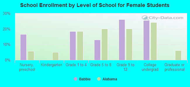 School Enrollment by Level of School for Female Students