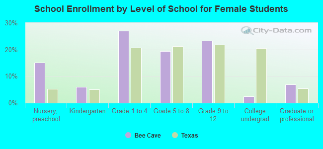 School Enrollment by Level of School for Female Students