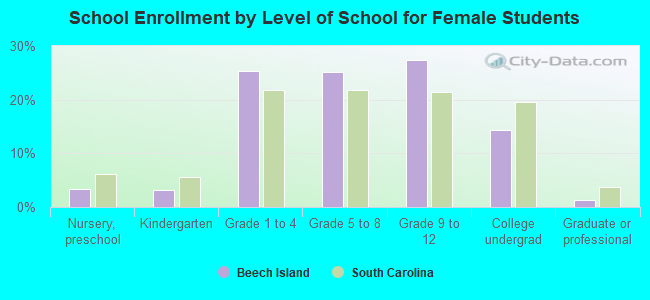 School Enrollment by Level of School for Female Students