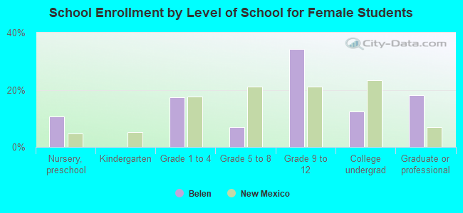 School Enrollment by Level of School for Female Students