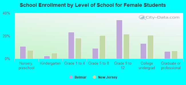 School Enrollment by Level of School for Female Students