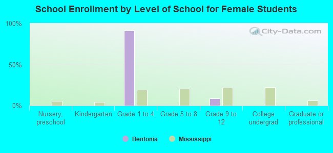 School Enrollment by Level of School for Female Students